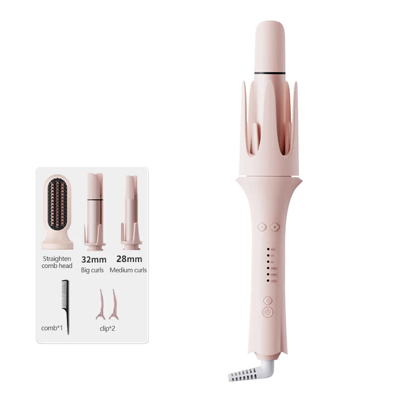4in1 Easy to Use Automatic Rechargeable Wand Automatic Rotating Hair Curler