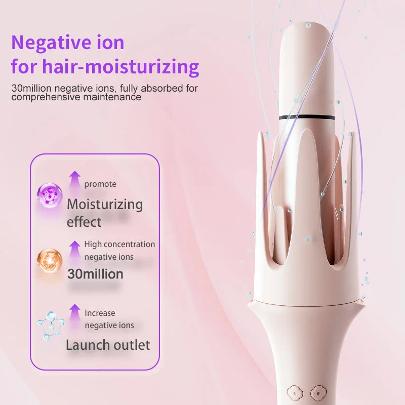 4in1 Easy to Use Automatic Rechargeable Wand Automatic Rotating Hair Curler