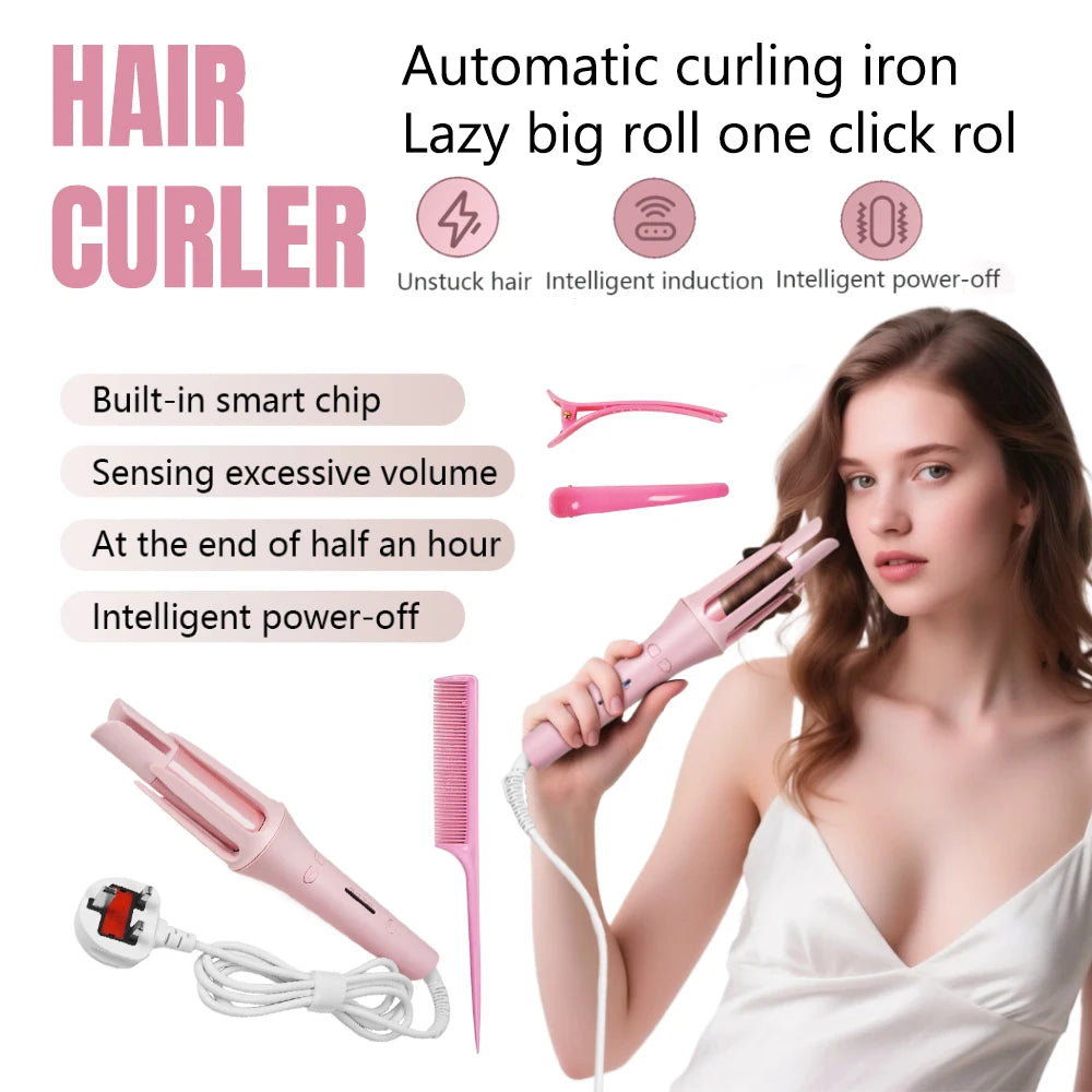 Anti-Scald Auto Hair Curler Rotating Curling Wand Hair Styling Tool