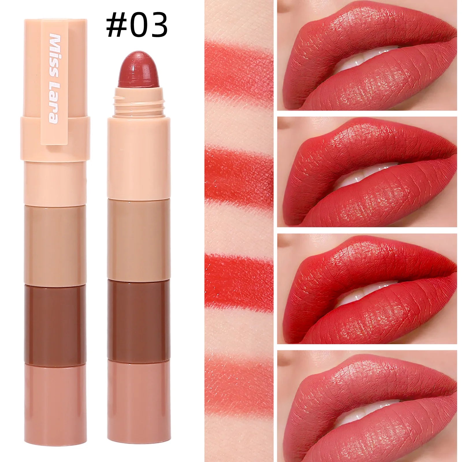 2-in-1 Lipstick & Eyeshadow Set-Matte Velvet Pearlescent Long-Lasting Moisturizing Waterproof Fashion Daily Makeup