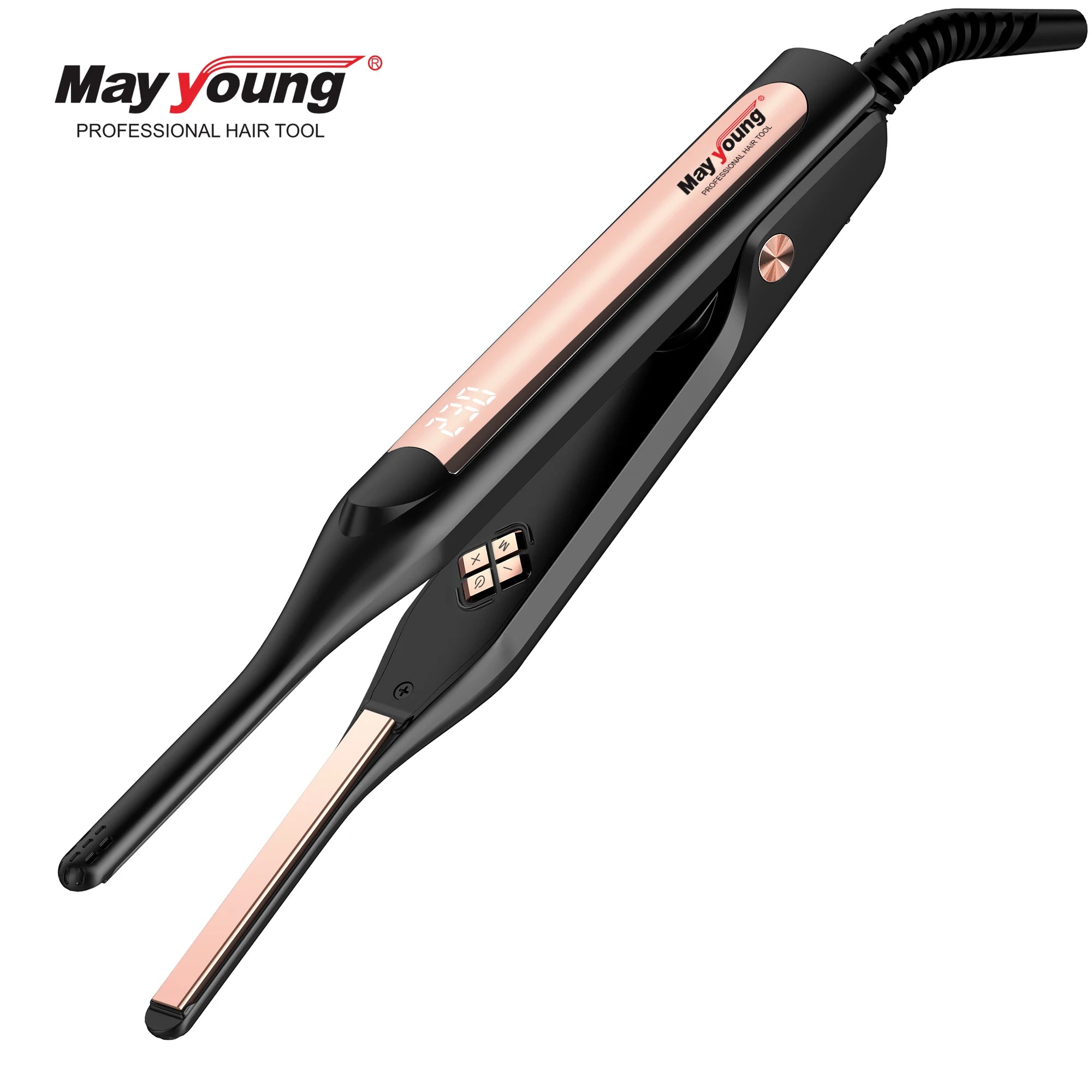 Factory 2 in 1 Curved Plate Best Titanium Pencil Flat Iron Hair Straightener and Hair Curler