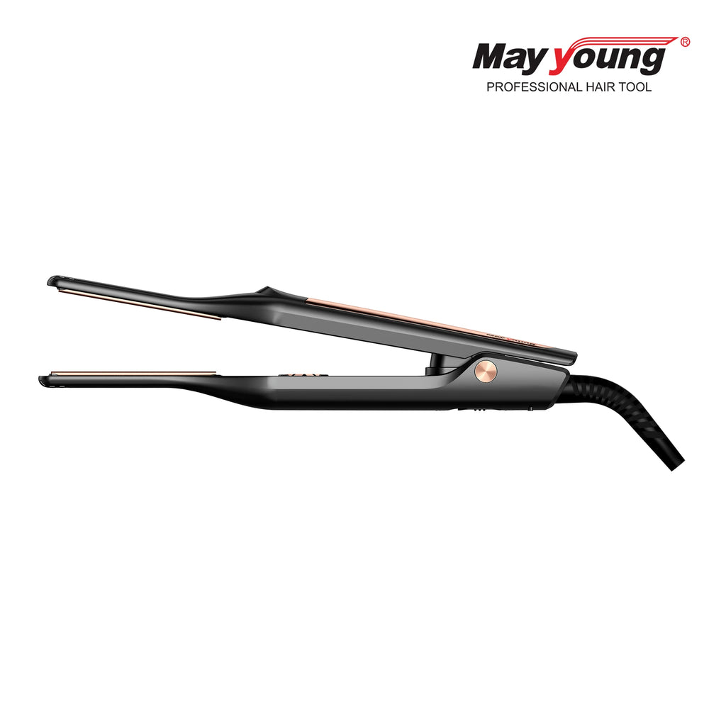 Factory 2 in 1 Curved Plate Best Titanium Pencil Flat Iron Hair Straightener and Hair Curler