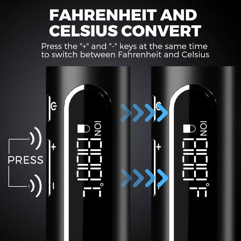 Electric Salon Professional Hair Straightener Curler One PTC Heating Adjustable Heat Settings Ceramic Coating-Private Label Flat