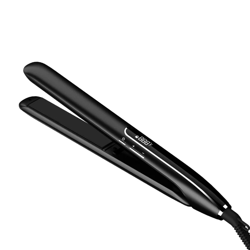 Electric Salon Professional Hair Straightener Curler One PTC Heating Adjustable Heat Settings Ceramic Coating-Private Label Flat