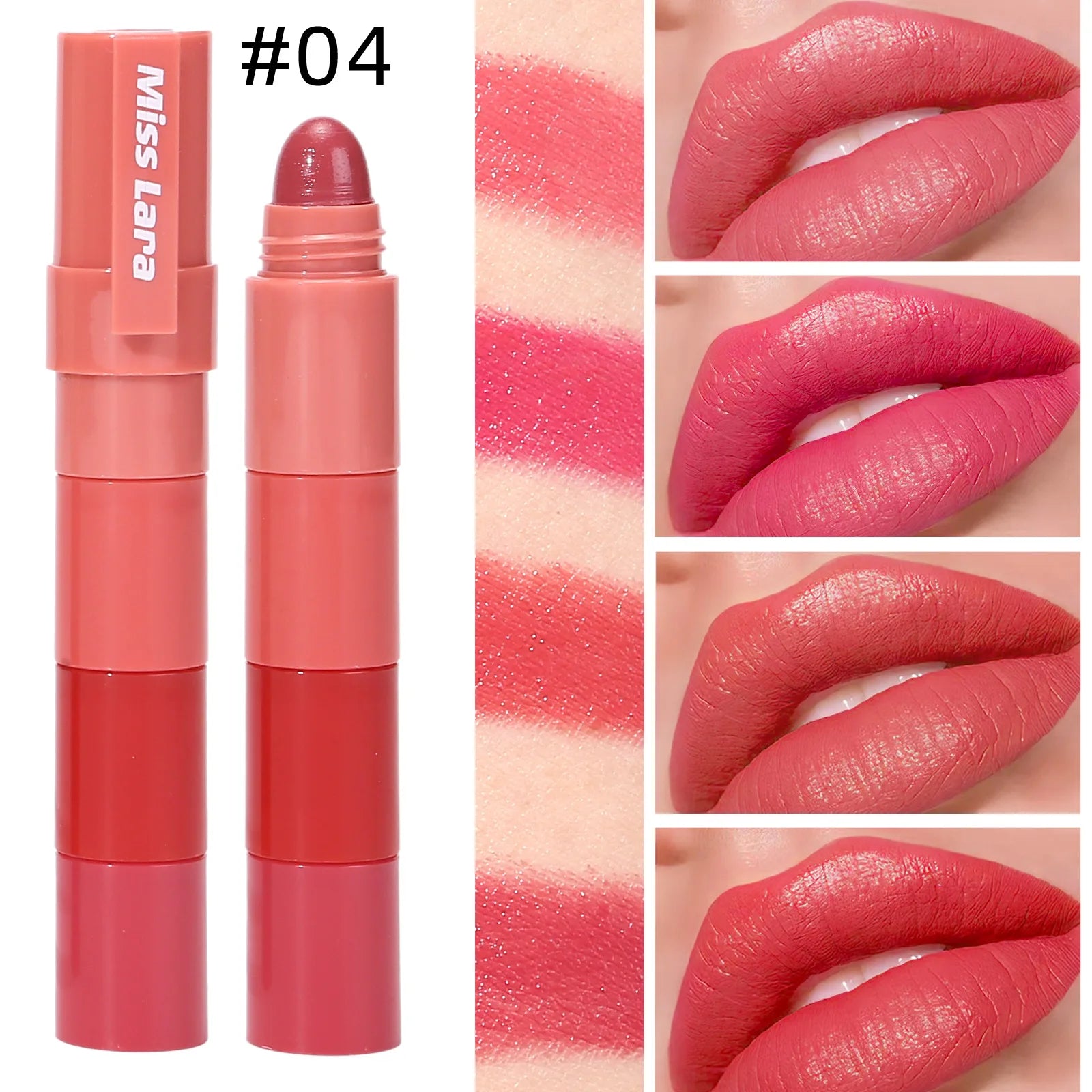 2-in-1 Lipstick & Eyeshadow Set-Matte Velvet Pearlescent Long-Lasting Moisturizing Waterproof Fashion Daily Makeup