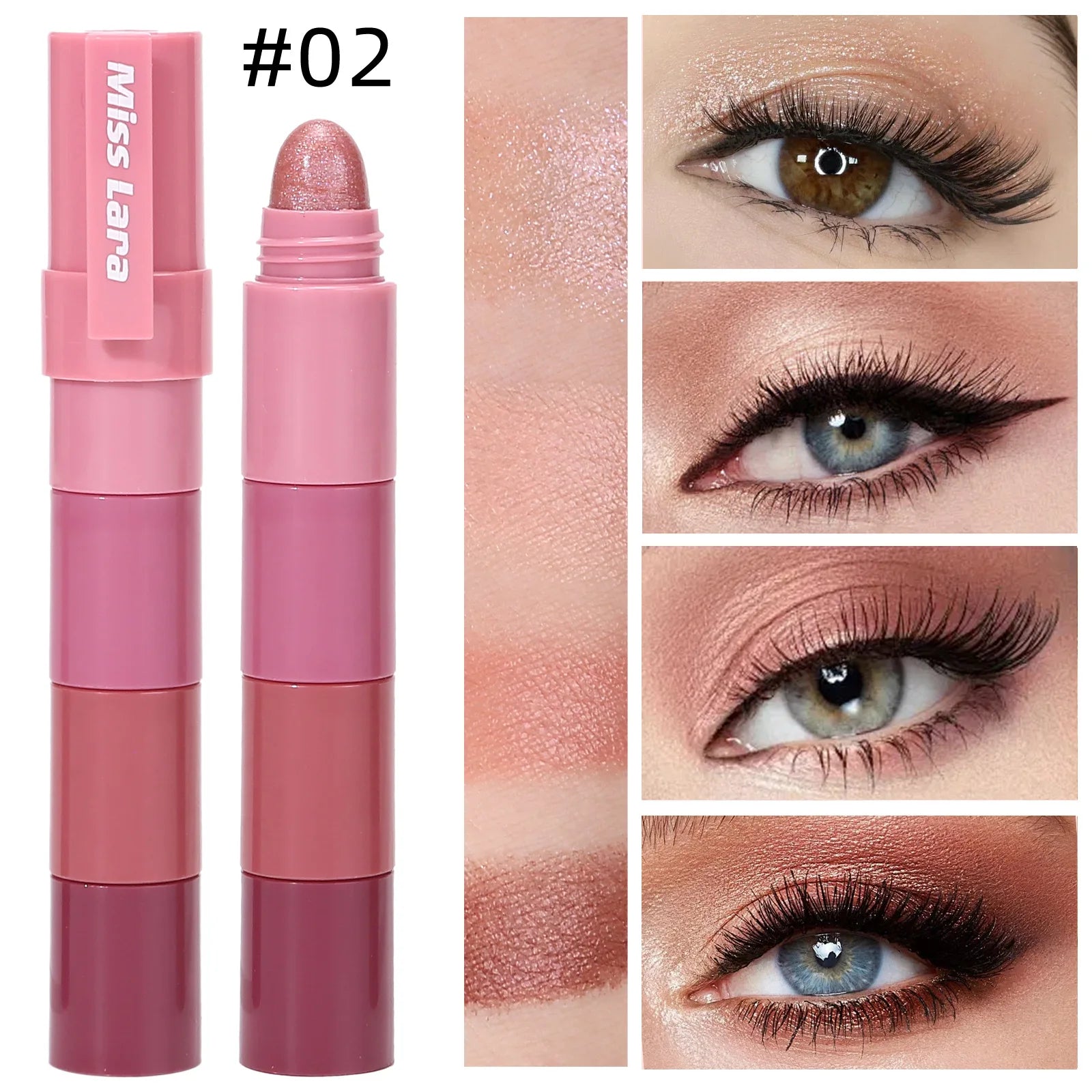 2-in-1 Lipstick & Eyeshadow Set-Matte Velvet Pearlescent Long-Lasting Moisturizing Waterproof Fashion Daily Makeup