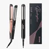 Hair Straightener and Curler 2 in 1 Flat Iron for Vibrating Electric Ceramic Hair Straightener Curler