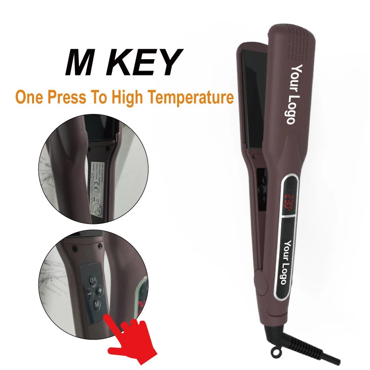 Wide Plate Hair Straightener  1.5 Inch MCH Professional Salon Multi Level Temperature Control