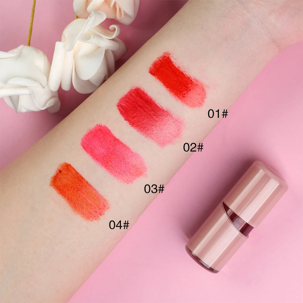 4 Colors Waterproof Long Lasting Makeup Peel Off Lip Stain Lipgloss Lint Vendor Luxury Peeling off Lipstick