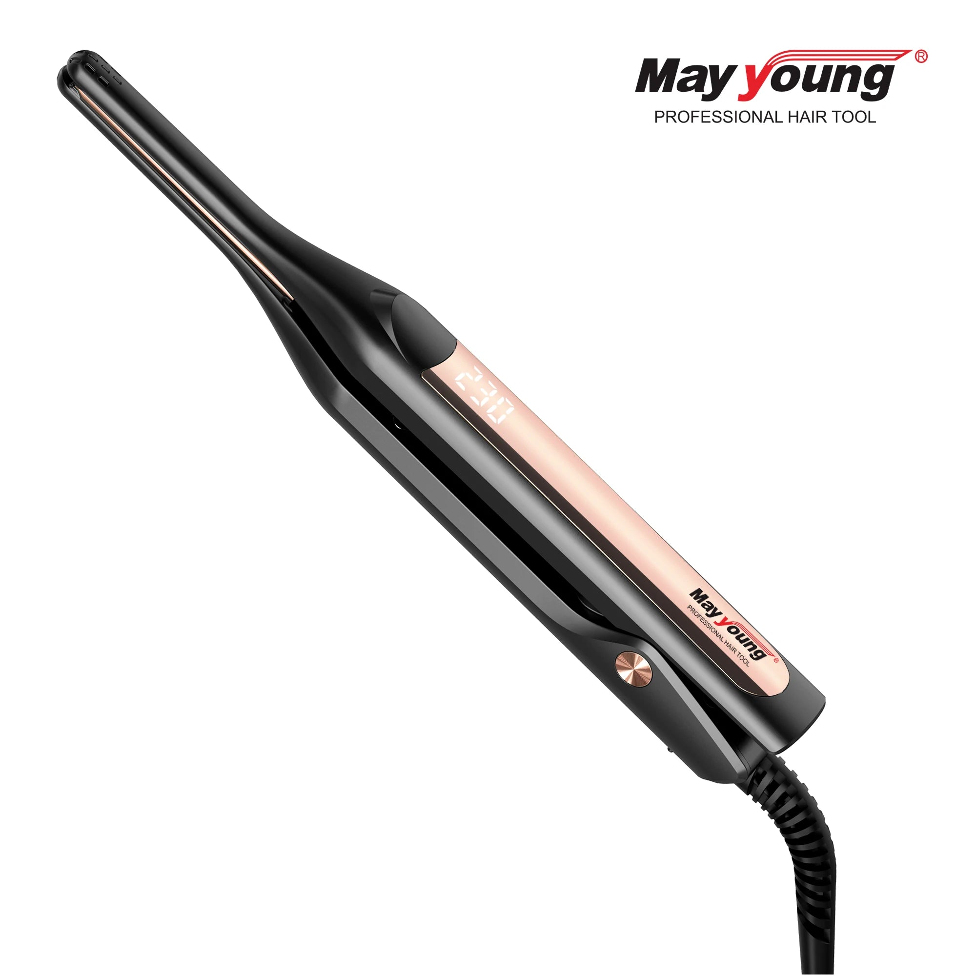 Factory 2 in 1 Curved Plate Best Titanium Pencil Flat Iron Hair Straightener and Hair Curler