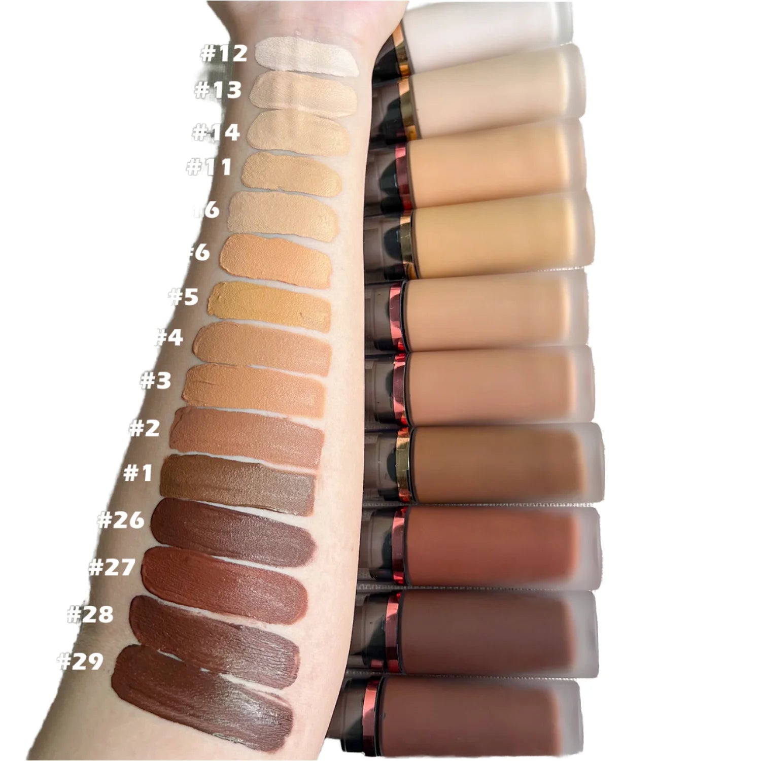 Professional Oil Control Dark Full Coverage Matte Waterproof Liquid Foundation Cream Private Label Vegan Moisturizer Makeup