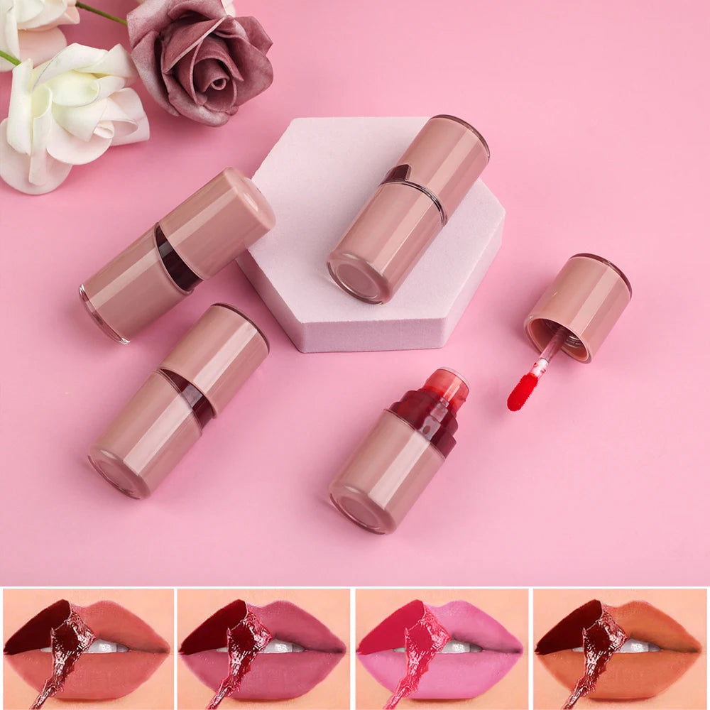 4 Colors Waterproof Long Lasting Makeup Peel Off Lip Stain Lipgloss Lint Vendor Luxury Peeling off Lipstick