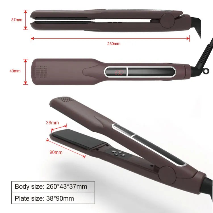 Wide Plate Hair Straightener  1.5 Inch MCH Professional Salon Multi Level Temperature Control