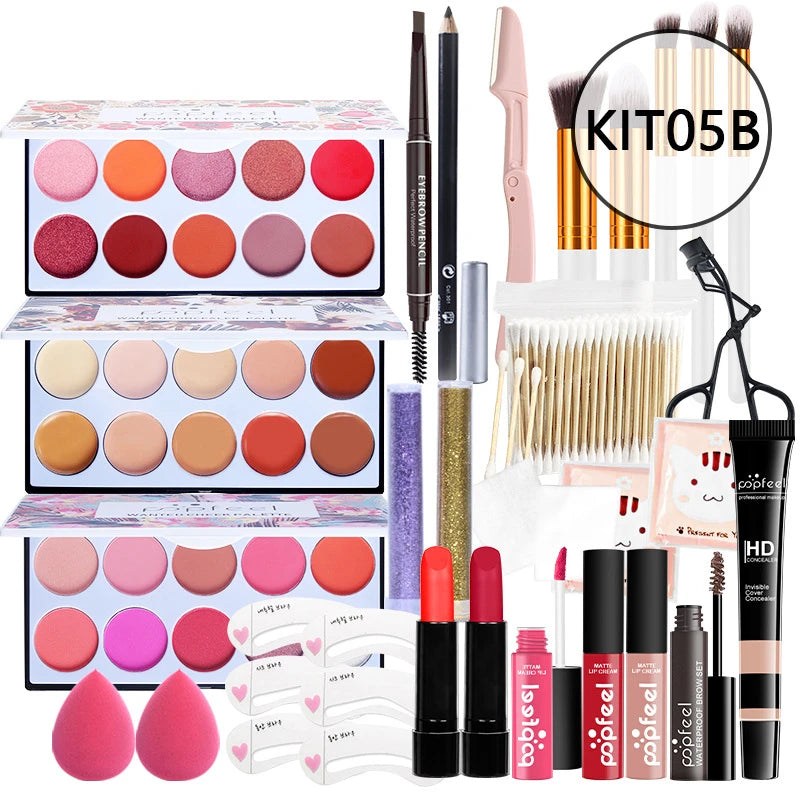 20 Styles New Arrival 20 Different Styles POPFEEL ALL in ONE Full Professional Makeup Kit for Girl