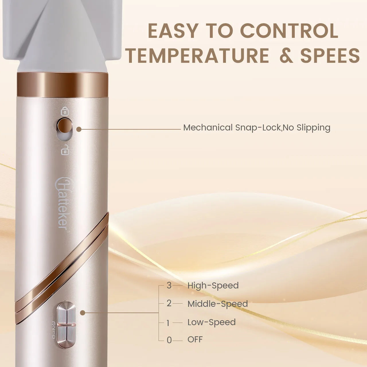 Hatteker Multifunctional Hair Styler Foldable Blow Styling Straightening Curling Hot Air Brush Hair Dryer