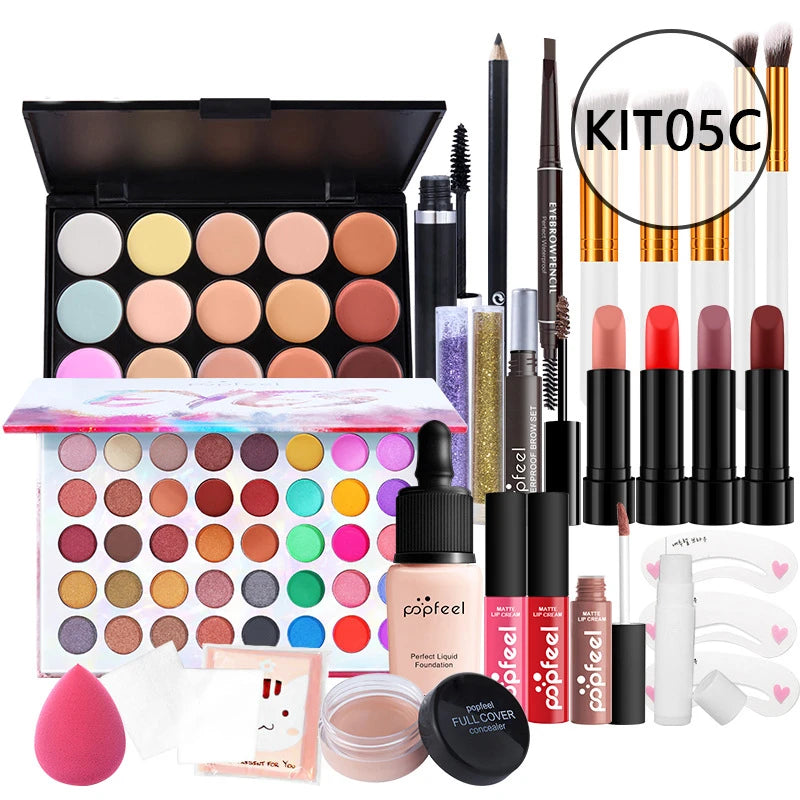 20 Styles New Arrival 20 Different Styles POPFEEL ALL in ONE Full Professional Makeup Kit for Girl