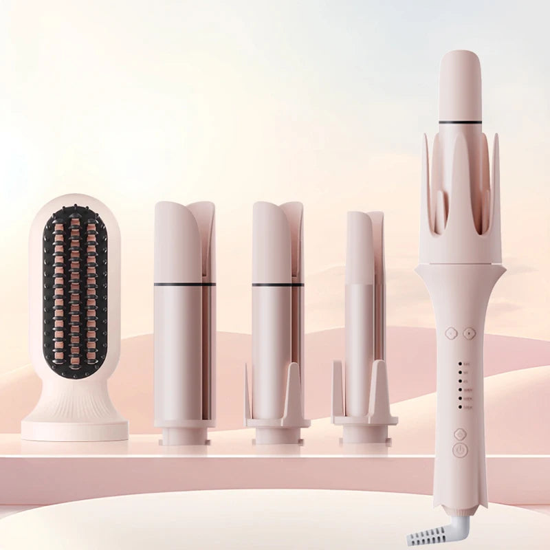 4in1 Easy to Use Automatic Rechargeable Wand Automatic Rotating Hair Curler