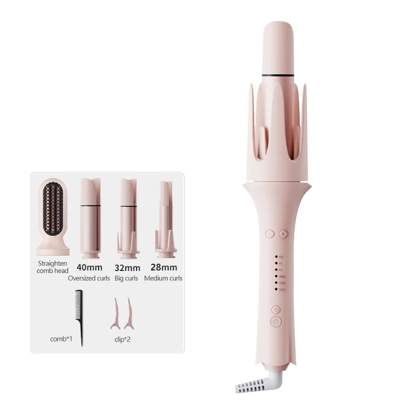 4in1 Easy to Use Automatic Rechargeable Wand Automatic Rotating Hair Curler