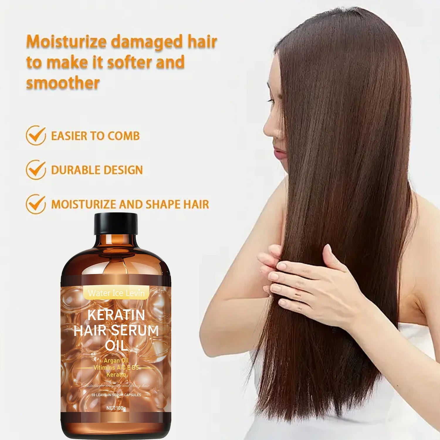 Hair Care Essential Oil, Repairs Hair Roots and Fills Cuticles and Pores, Deeply Nourishes and Locks in Moisture, Moisturizes Dry Hair
