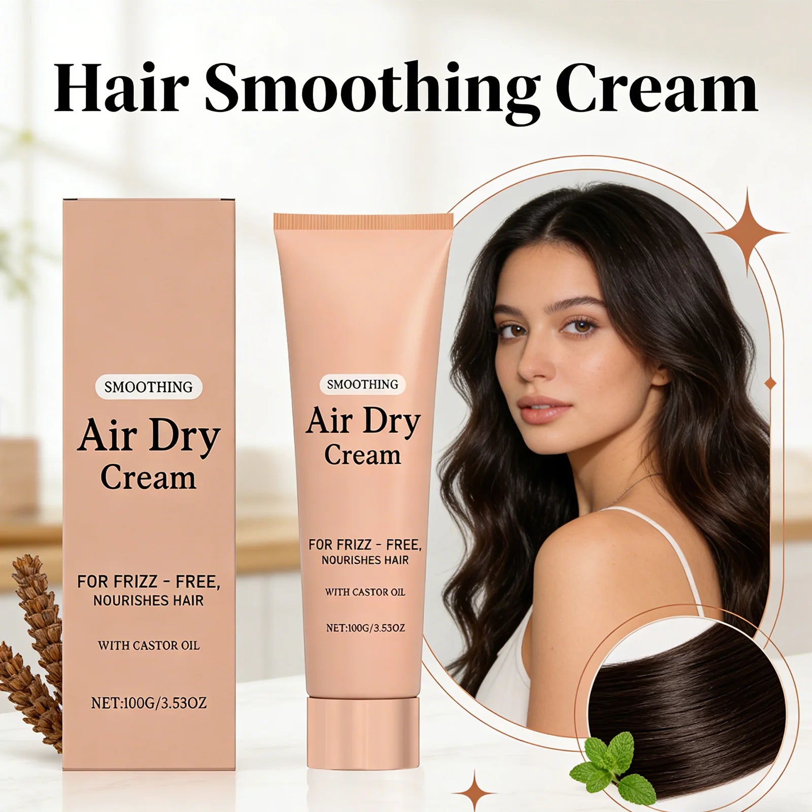 Hair Smoothing Care Cream Daily Nourish Dry Frizzy Hair Soft Shiny Smooth Lightweight Manageable Hair Conditioner For Daily Use