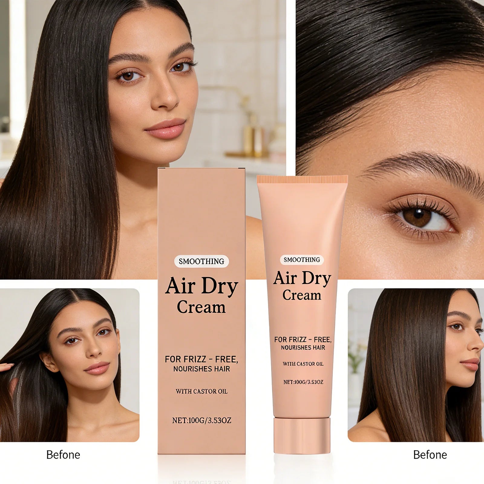 Hair Smoothing Care Cream Daily Nourish Dry Frizzy Hair Soft Shiny Smooth Lightweight Manageable Hair Conditioner For Daily Use